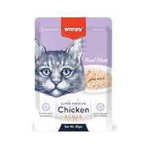 Wanpy Pouch Tavuklu & Yengeçli Yaş Kedi Maması 85 G
