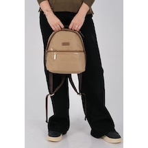 Silver Polo Sp1212 Kadın Sırt Çantası Saten Vizon-camel