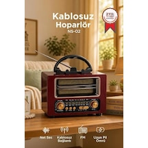 Özel Üretim Bluetooth Hoparlör Nostaljik Radyo Ns02 Klasik Nostalji Aksesuar
