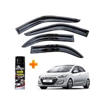 Hyundai I30 Mügen Cam Rüzgarlığı 2012-2017 Arası 4 Lü Takım +500ml Lastik Parlatıcı