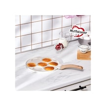 Mutfaksever Biogranit Döküm Mini Pankek Tava 26 Cm Krem