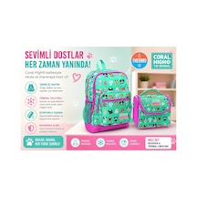 Coral High Köpek Desenli Okul Sırt Çantası 23465+thermo Beslenme Çantası 11715 Çok Renkli