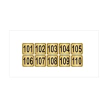 Metal Kapı,masa,dolap Numarası 4cmx4cm 10 Adet (101...110) Altın Renk Metal