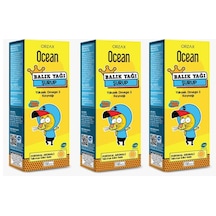 Ocean Balık Yağı Şurubu Portakal Aromalı Kral Şakir 150 ML 3 Adet