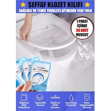 Şeffaf Klozet Kapağı Kılıfı 25 Adet Diğer