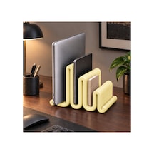 Cora Dekoratif Çoklu Laptop / Dergi / Tablet Standı - Pastel Sarı