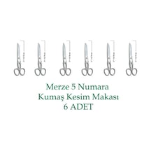 Merze 5 Numara Vidalı Nikel Kaplama Terzi Kumaş Kesim Makası