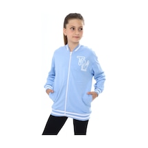 Toontoy Kız Çocuk Baskılı Hırka Mavi