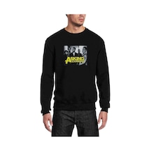 Asking Alexandria Aa Baskılı Siyah Erkek Örme Sweatshirt (528947783)