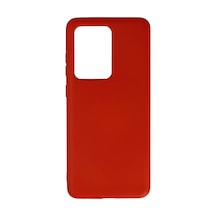 Samsung Uyumlu Galaxy S20 Ultra Uyumlu Kılıf Nano İçi Kadife Silikon - Kırmızı