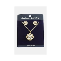 Çiçek Zirkon Taşlı Set Kolye 11 46712542