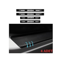 Skoda Felicia İçin Uyumlu Aksesuar Oto Kapı Eşiği Sticker Karbon 4 Adet