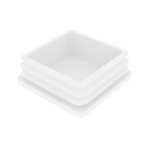 Cateksss 70x70 Mm Profil İçin Kademeli İçe Geçme Profil Tapası, Profil Kapak, Profil Tapa Beyaz - 45 Li Paket