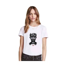 Stranger Things The Upside Down Baskılı Beyaz Kadın Tshirt (534308083)