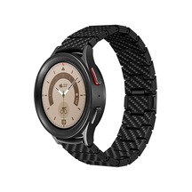 Pitaka Modern Serisi Karbon Fiber Galaxy Watch 7 40mm Uyumlu Kordon Black-grey Twill