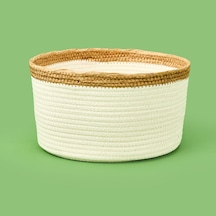 Living Boho Style Sepet - Beyaz / Bej - 22x11 Cm Çok Renkli