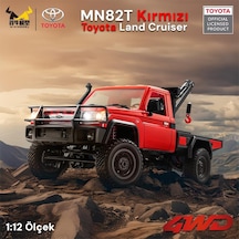 Mn Model Mn82t 1/12 Toyota Land Cruiser Lc79 4wd Rc Model Crawler Offroad Uzaktan Kumandalı Araba Truck Rtr Lisanslı Kırmızı+elektrik Vinçli+dahili Işık Seti Mn-82t