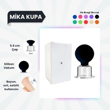 Silikon Vakumlu Mika Yüz Masaj Kupası No:4 Siyah Çok Renkli