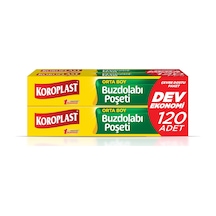 4 Adet Koroplast Dev Ekonomi Buzdolabı Poşeti 3+1 Orta 120'li