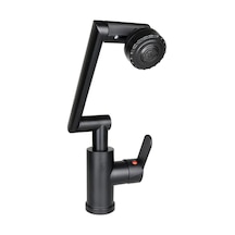 Siyah - 1080 Derece Dönebilen Çok Fonksiyonlu Musluk Batarya Ktx-3307 5365 Çok Renkli