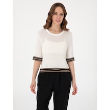 Pierre Cardin Kadın Ekru Kazak /triko 50306558-vr019 Ekru