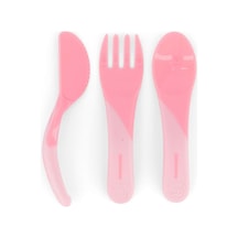 Bebek Öğrenme Çatal Ve Kaşık Seti Pembe 6+ Ay Çok Renkli