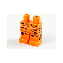 Minifigür Parçaları: Legs Decorated, Bacak, Ayak: 970c00pb1015 Batman Hallowen