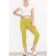 Walens Fashion - Beli Lastikli Duble Pantolon Yağyeşili - 20918. 001