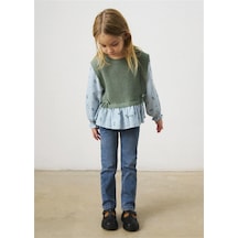 Mayoral Kız Çocuk Basic Denim Kot Pantolon Mavi 577