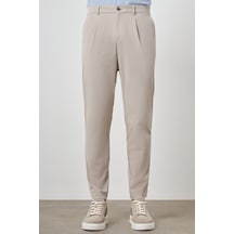 Morven Erkek Taş Trend Slim Fit Tam Lastik Pantolon 25ms003038870 Taş