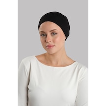 Hürrem Bone Siyah Pratik Hazır Geçmeli İç Bone Viskon Fileli Nefes Alabilen 3014 01