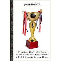Premium Hediyelik Eşya Salon Aksesuarı Kupa Model Y 118 C Kırmızı Zemin 30 Cm