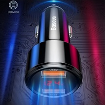 Maoyaya Baseus 45w Hızlı Şarj Araç Başlık N11.590 Dual Çıkışlı Usb Siyah Trendooze 4.0.3.0 Kh