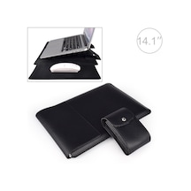 PU05 14,1 inç Dizüstü Bilgisayar Küçük Saklama+Taşıma Çantası Siyah 14.1 inch