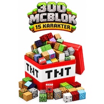 Tht Kutulu Minecraft Manyetik Blok Seti - 300 Parça + 15 Karakter