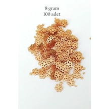 Oya Abiye Bileklik Kolye Pleksi Metalik Plastik Pul Altın Renk 8 Gram 100 Adet - Bnc479