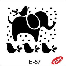 E-57 Artebella Stencil 10X10 Cm