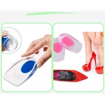 Topuk Silikonu Şeffaf Mavi Erkek + Topuk Silikonu Şeffaf Pembe Kadın