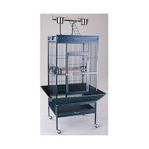 Dayang - 971 - Papağan Kafesi Ayaklı - Shopılke - Siyah 61x56x165