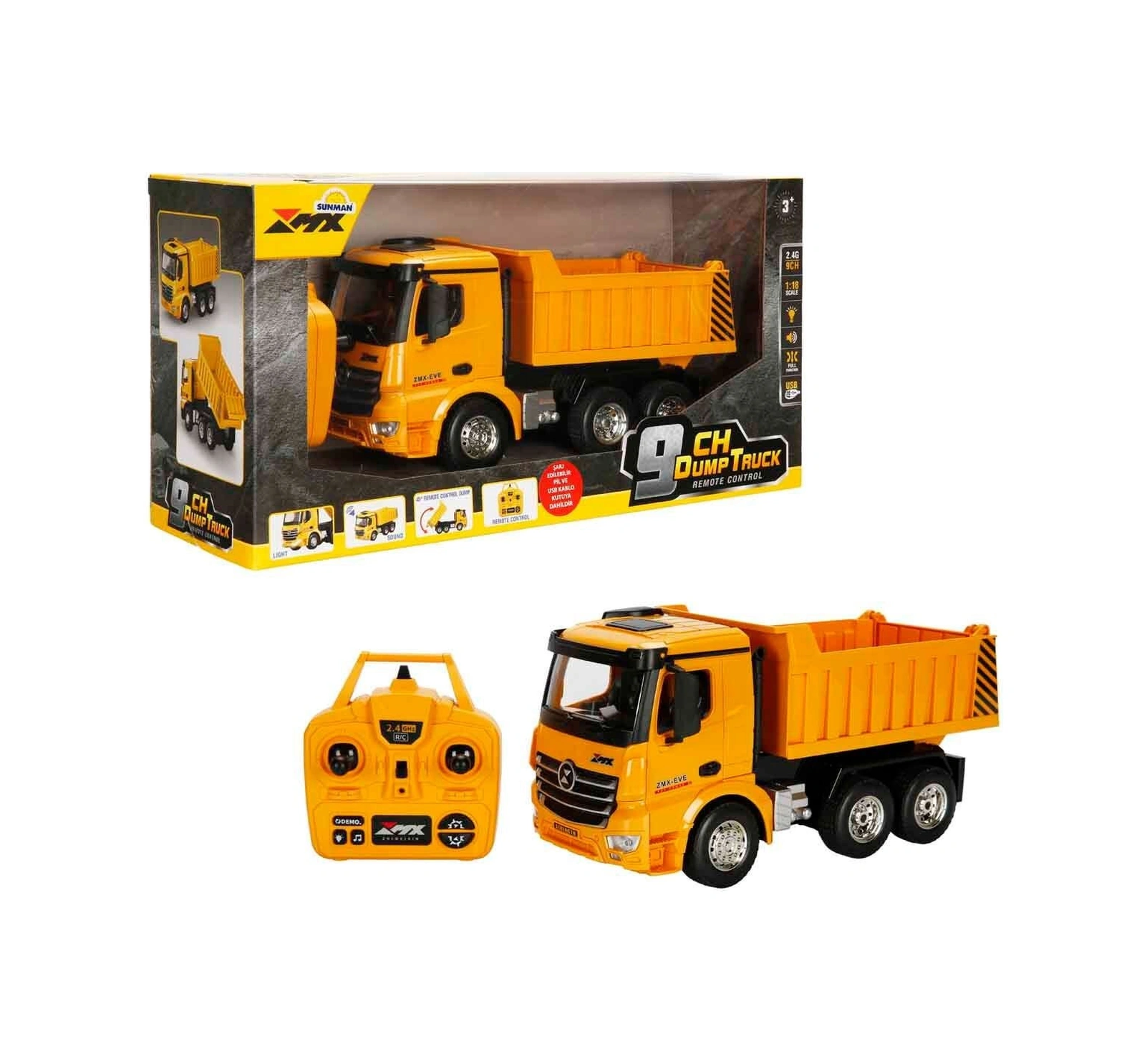 Uzaktan Kumandalı 1:18 Kamyon İş Makinesi 2.4ghz İş Makinesi
