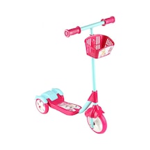 Scooter - Oyuncak Sepetli Frenli 3 Tekerlekli - Pembe
