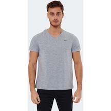 Slazenger RIVALDO Erkek V Yaka Gri Tişört