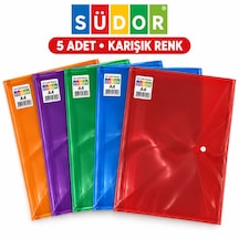 Çıtçıtlı Dosya A4 5 Adet Karışık Renk
