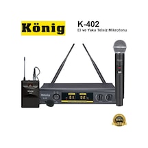 König K-402 El ve Yaka Telsiz Mikrofonu