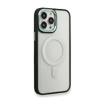 Apple İphone 14 Pro Kılıf Room Magneticsafe Silikon - Köknar Yeşili Çok Renkli