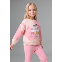 Defacto Miffy Baskılı Sweatshirt Üst İspanyol Paça Pantolon Alt 2li Takım Kız Bebek I2162a526auer233 Ekru-er233