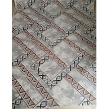 Kilim Desenli Yıkanabilir Kaymaz Taban Dört Mevsimlik Salon, Banyo, Balkon, Genç Odası Kesme Halı