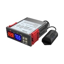 Sanec Stc-3028 12v Lcd Ekranlı Nem Sıcaklık Kontröl Termostatı
