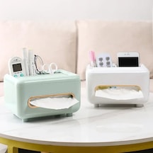 Açık Yeşil Doku Kutusu Peçete Tutucu Uzaktan Kumanda Depolama Masa Düzenleyici Ofis Çok Fonksiyonlu Çeşitli Eşyalar Ontainer Depolama Ev