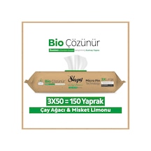 Sleepy Bio Çözünür Yüzey Temizlik Havlusu&Mendili Çay Ağacı&Misket Limonu 3x50 (150 Yaprak)
